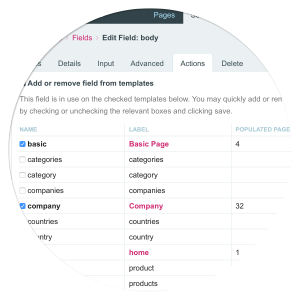 ProcessWire Field Editor